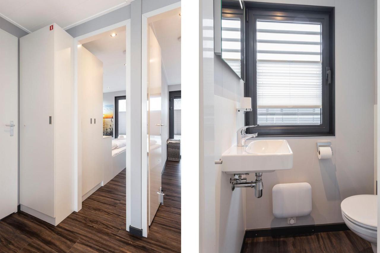 Welcome In - Houseboat 'Elysium' Met Eigen Aanlegsteiger Sneek - Offingawier Exteriör bild